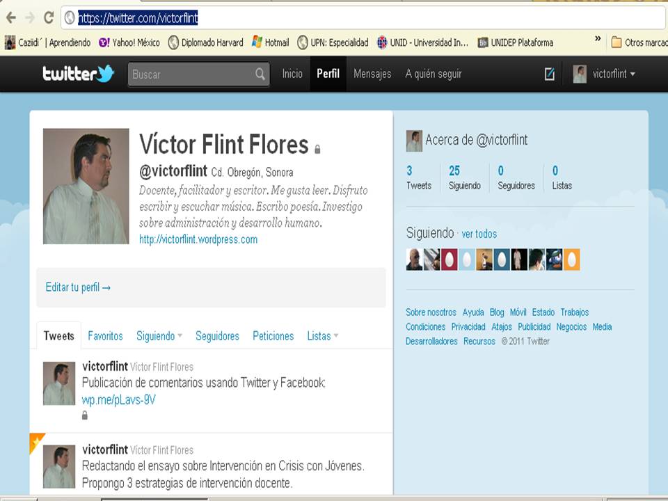 Twitter de Víctor Flint