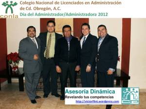 Víctor F. Flores H., Miguel O. Armenta C. (Tesorero), Jorge Ortega A. (Presidente), Omar Rodríguez V. (Vicepresidente) y Gilberto Ayala A.