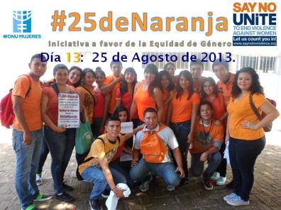 Estudiantes #5BMPIA del CBTIS No. 188 apoyando #25deNaranja.