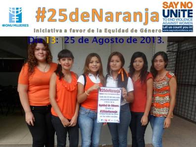 Estudiantes #5AMVT del CBTIS No. 188 apoyando #25deNaranja.