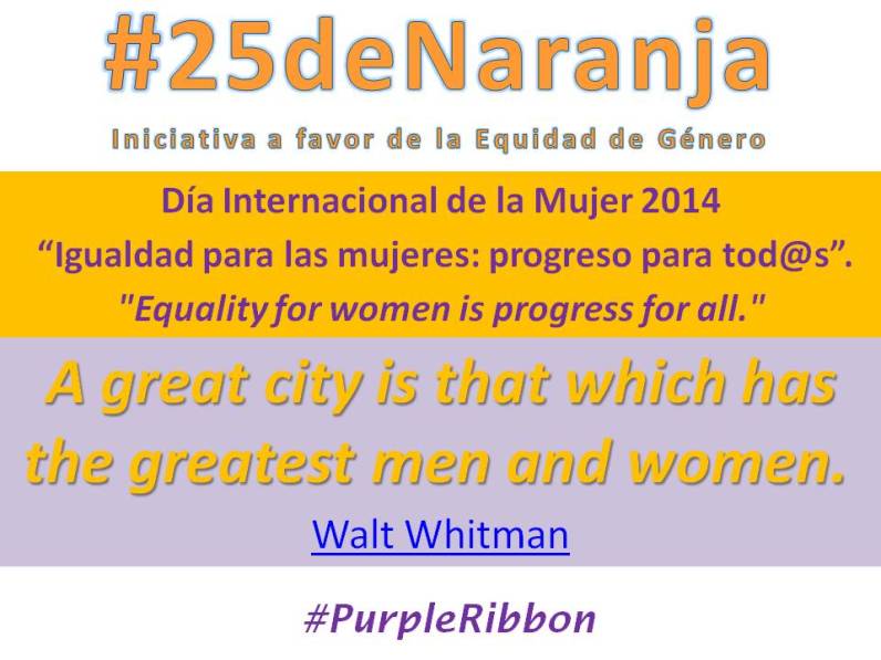 #25deNaranja promueve #PurpleRibbon con motivo de #IWD2014